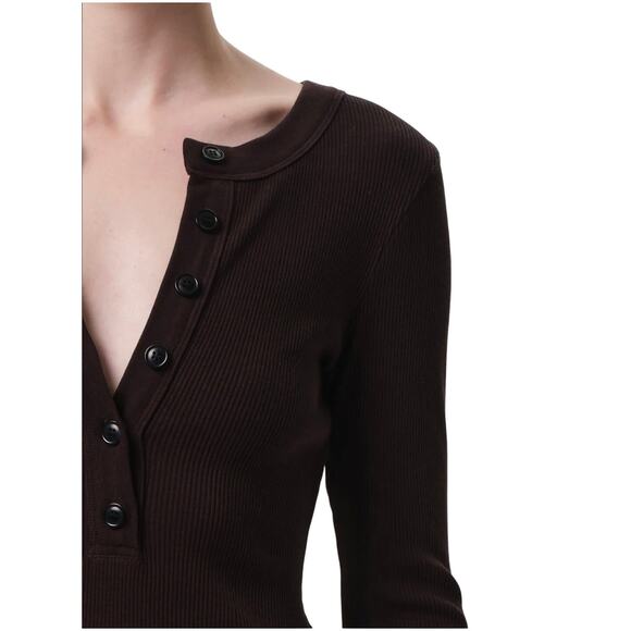 NWT Citizens of Humanity Women's Nali Mini Dress Chocolate Size Small MSRP $238 - Picture 2 of 3